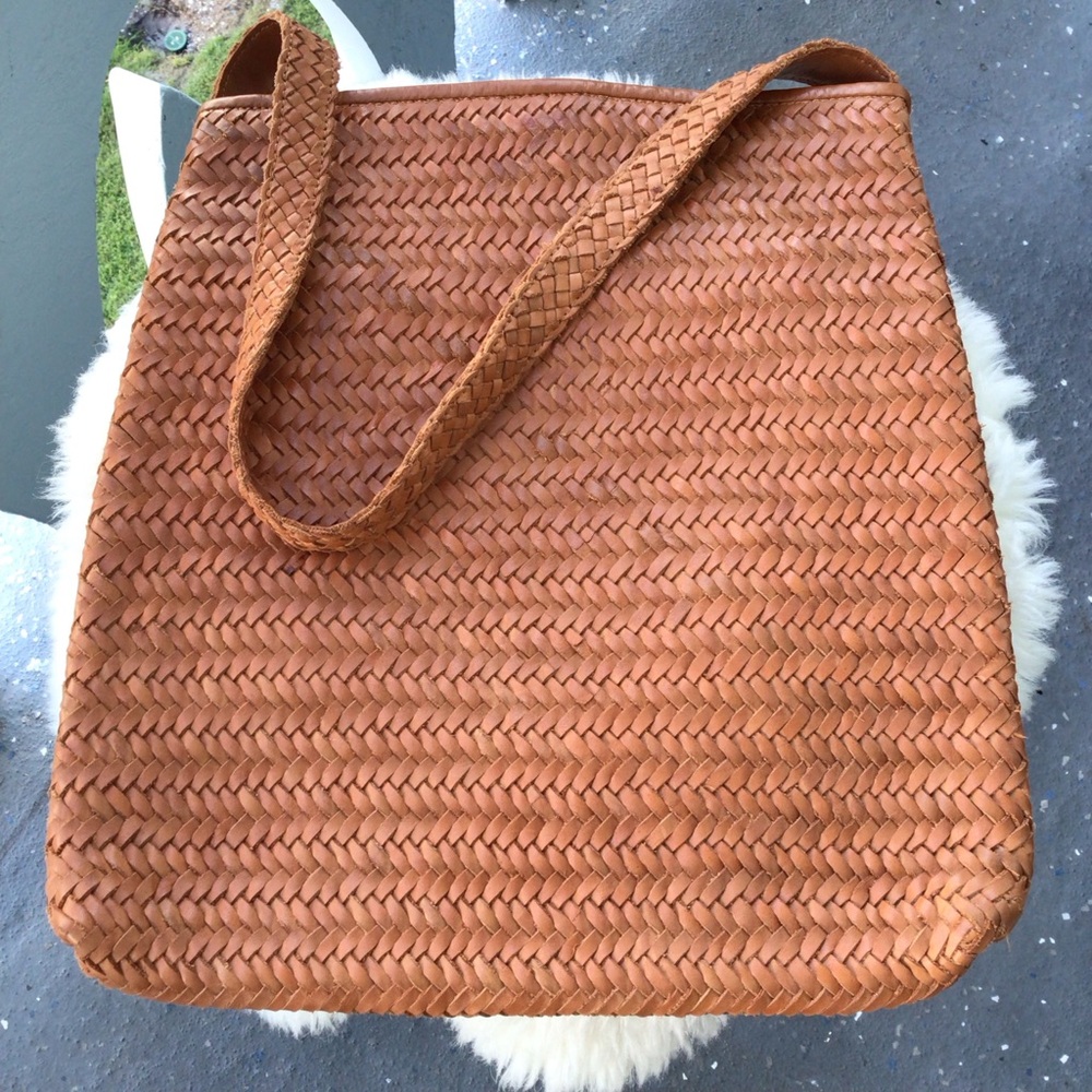 Marta Ponti Portugal Large Woven Leather Tote Shoulder Bag Gorgeous